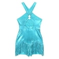 thumbnail image 5 of Alvivi Latin Dance Leotards for Women Sequin Leotard Jazz Dance Costumes Ballroom Dancing Outfits Sky Blue XL, 5 of 7