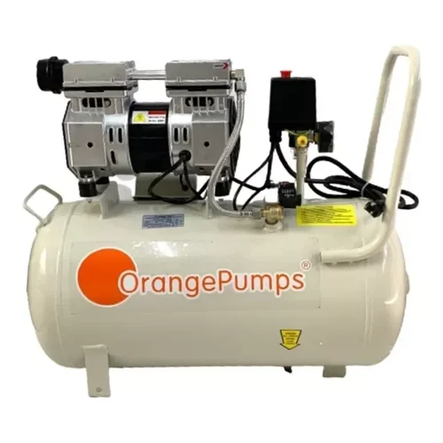 Compresor Dental Libre De Aceite 1 HP 50 Lts Orange pumps