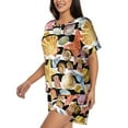 thumbnail image 2 of Daiia Sea Shell Pattern Womens Pajama Sets Short Sleeve Pajamas for Women Sets Soft Lounge Sets Casual Round Neck Sleepwear PJS-4X-Large, 2 of 7
