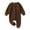 Brown, variant on vigerkar Baby Girl Boy Knitted Rib Romper Unisex Gender Neutral Button Jumpsuit Long Sleeve Bodysuit Clothes (Khaki, 6-9 Months)