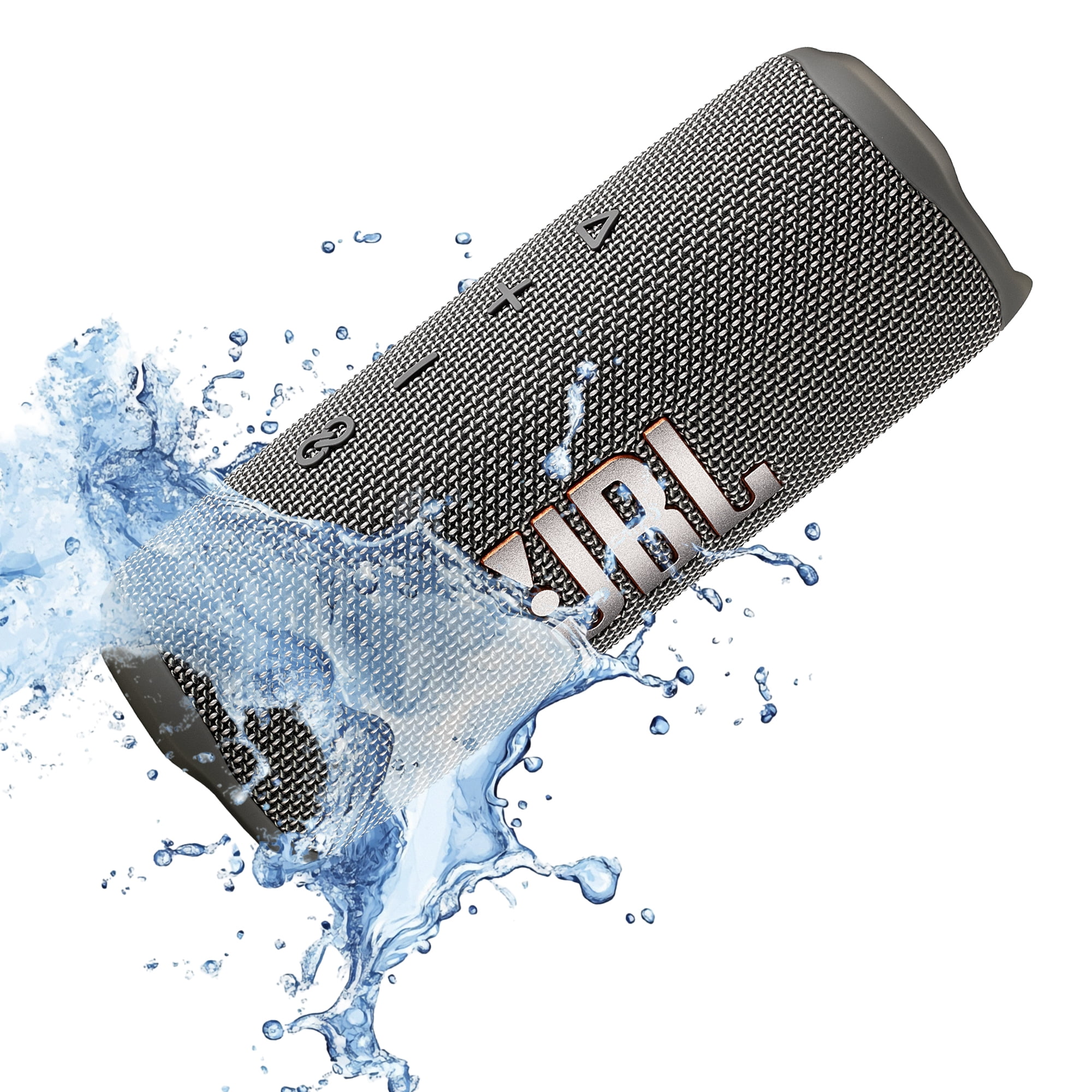 JBL Flip 6 Portable Bluetooth Speaker, IP67 Waterproof, Deep Bass, Gray Bundle with Travel Case (International Model)