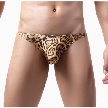 

KEJIG Stylish，Men s Underwear Low Waist Underwear Leopard Print Men s Briefs