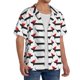 thumbnail image 2 of Balery Christmas Dachshund Camisa Casual de Manga Corta con Botones para Hombre, Texturizada, Estilo Cubano, para Playa, Verano-XX-Large, 2 of 5