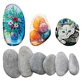 thumbnail image 4 of MasteelfCA Supvox 6PCS Beach Pebbles for Drawing 5-9m Mixed Stones for Painting Kids DIY Painting Rocks, 4 of 6
