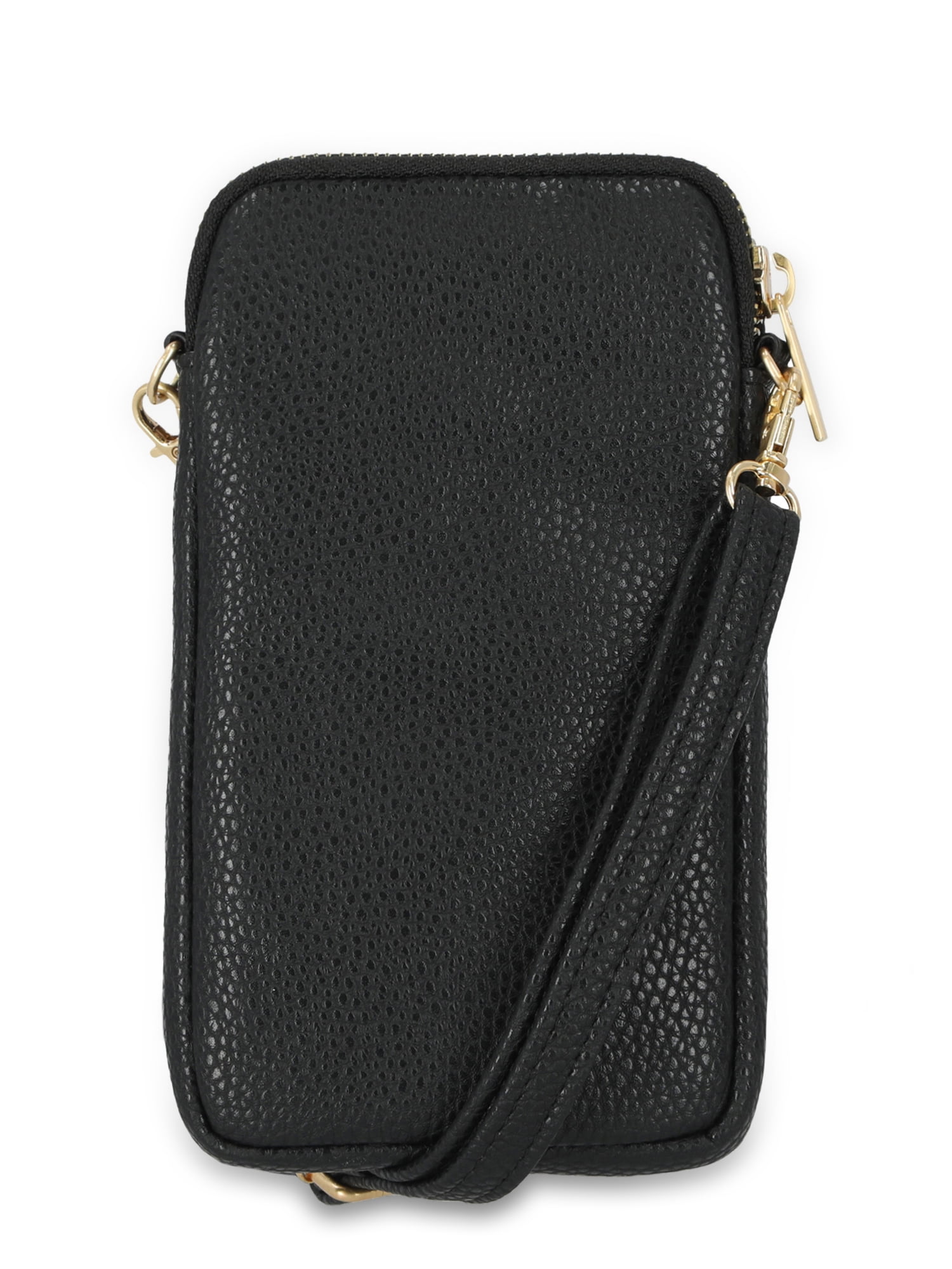 Time and Tru Women's Lanie Phone Wallet, Solid Black
