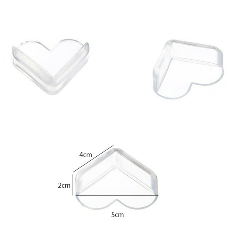Clear Corner Guards for Baby Kids,Table Edge Covers, Love Heart Shape High  Resistant Adhesive Gel, Corner Protector for Cabinet Glass Coffee Table 