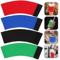 Soimiss 4Pcs Heat Insulated Bottle Sleeves Neoprene Cup Covers for Hot and Cold Drinks