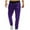 Purple, variant on Zpanxa Sweatpants for Men, Men Fashion Solid Casual Elastic Waist With Pocket Trousers Sport Pants Brown L