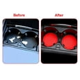 thumbnail image 3 of Xotic Tech 4PCS/Set Red Soft Silicone Interior Non-Slip Car Cup Holder Liquid Spill Absorbent Coaster Embedded Accessories Universal Fit (Diameter: 2.7" /7cm), 3 of 9