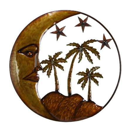 Palm Metal Wall - Metal Wall Decor Island Sun Stars And Palms