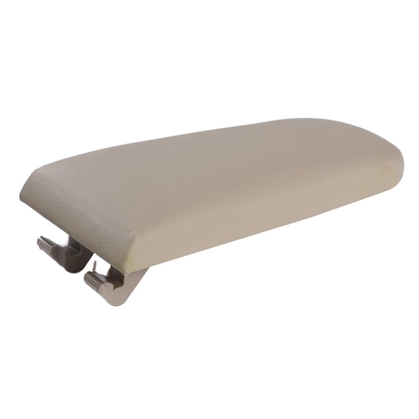 Kenally Tapa de reposabrazos de cuero para coche, tapa de reposabrazos de consola central, pestillo de cubierta de reposabrazos de cuero PU Ventana automotriz beige