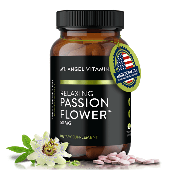 Mt. Angel Vitamins - Relaxing Passion Flower Extract Lozenge - 60 Count
