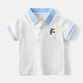 thumbnail image 2 of Wxirdiow Polo Shirts for Kids Boys Toddler Boys Polo Shirt Cotton Short Sleeve Button Up Shirt Cartoon Pattern Tee Boys Top Undershirt Summer White Size,4-5 Years, 2 of 9