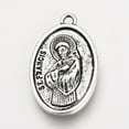 thumbnail image 3 of 200 pc Tibetan style Alloy Pendants ST. FRANCIS OF ASSISI MEDAL Oval Cadmium Free & Lead Free Antique Silver 25x15.5x2.5mm Hole: 1.5mm, 3 of 5