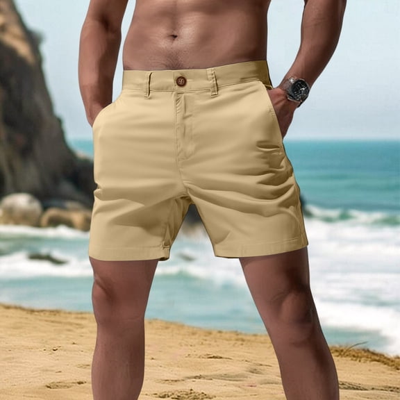 Quick Dry Shorts for Men Active Athletic Lightweight Breathable 3 Inch Running Jogging Workout Gym Shorts Khaki XL