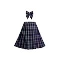 thumbnail image 1 of Jupe pour Filles Ensemble Uniforme Scolaire pour Enfants Jupe Plissée Tartan Vert 13-14 Ans, 1 of 5