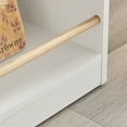 thumbnail image 5 of Danya B. Steiner White 3-Tier Kids Book or Magazine Storage Freestanding Bookcase with Contrasting Wood-Toned Rods, 5 of 13