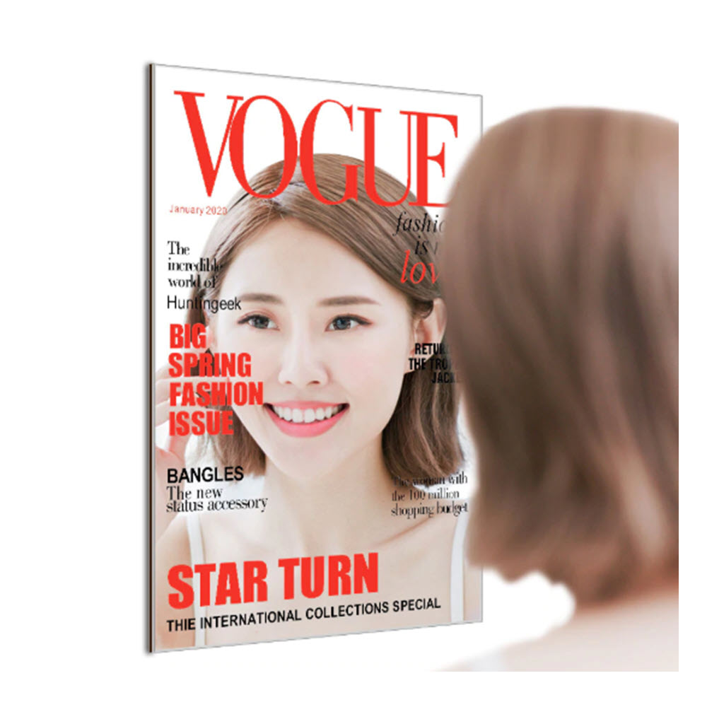 Vogue Mirror Magazine Cover Bedroom Wall Decor Art Fashion Model