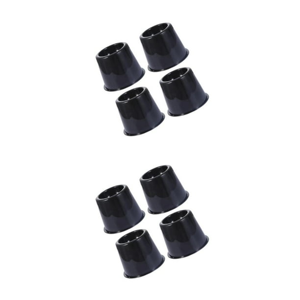 Naiovety 4 unids/set elevadores de cama fuerte capacidad de carga duradero fácil instalación amplia aplicación elevador negro 3 pulgadas Negro Elevador de 3 pulgadas 2Conjunto