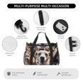 thumbnail image 4 of Balery Realistic Cute Puppy Bolsa de Gimnasio para Mujeres, Bolsa de Viaje con Bolsillo Húmedo, Bolsa de Fin de Semana para Mujeres, Bolsa de Viaje Resistente al Agua, 4 of 7