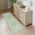 thumbnail image 3 of Moynesa 2'x6' Boho Hallway Runner Rug,Floral Kitchen Runner Rugs Non Skid Washable,Super Soft Indoor Throw Carpet for Bedroom Bedside Bathroom Laundry Room,Green, 3 of 6