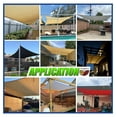 thumbnail image 3 of 11' x 11' Beige Sun Shade Sail UPF50 Square SMTAPR1013 Canopy Fabric Cloth Screen, Water and Air Permeable & UV Resistant, Heavy Duty, Carport Patio Outdoor - We Customize Size, 3 of 7