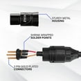thumbnail image 4 of LyxPro 1.5 Ft Right Angle XLR Cable, Female to Male, 3 Pin Microphone Cable, Red, 4 of 7
