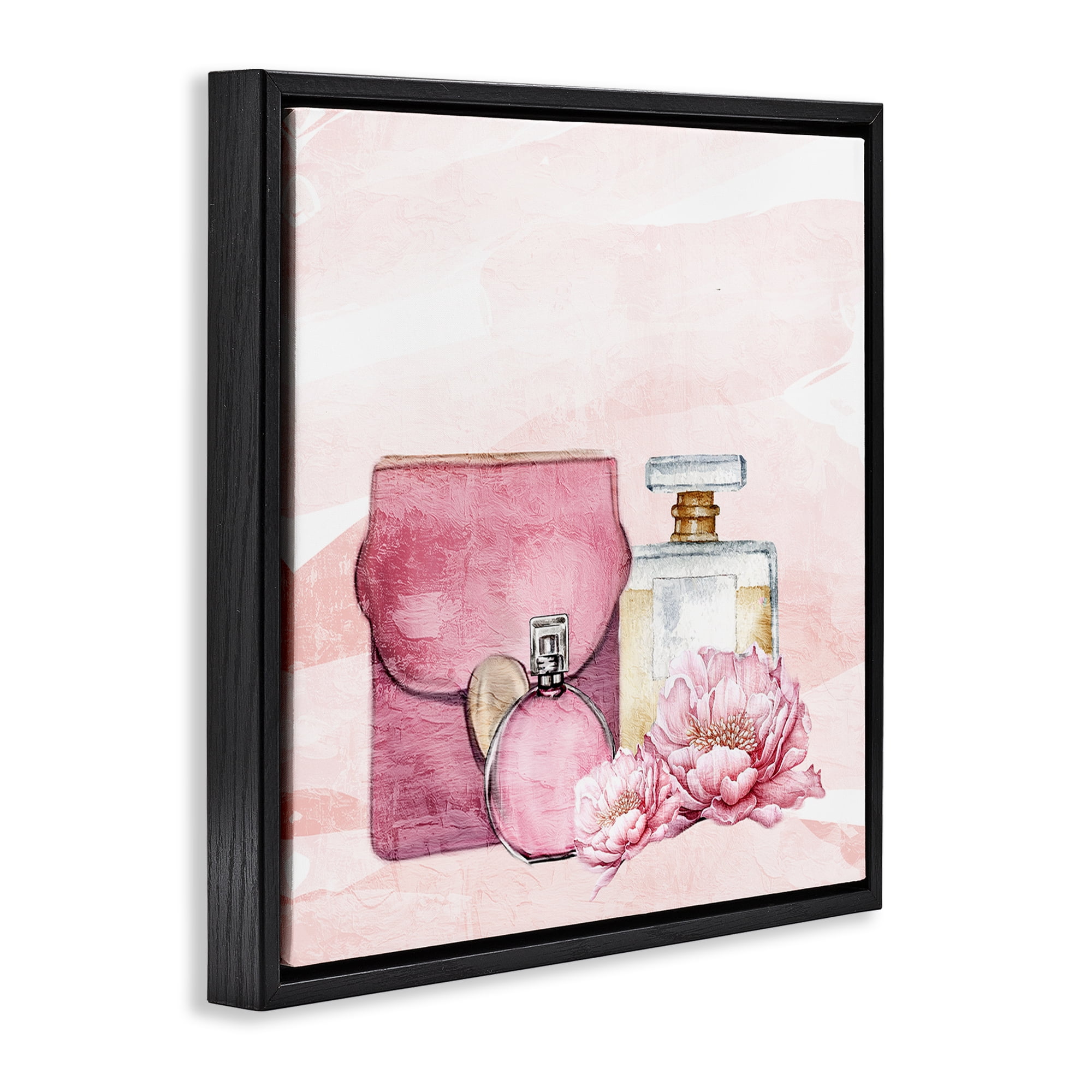 Stupell Industries Blush Glam Time Collection Black Framed Floater Canvas Wall Art, design by Kim Allen