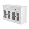 thumbnail image 4 of Novasolo Halifax Mahogany Wood Classic Buffet with Glass Doors in White, 4 of 13