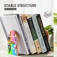 thumbnail image 6 of Cute Boku My Hero Academia Bookends Wood Book Divider Decor Shelves Non-Skid Book Stand 2 Pieces For Classroom Dormitory Bookshelf Office Home, 6 of 7