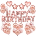 thumbnail image 1 of Oro Rosa Feliz Cumpleaños Estrella Corazón Decoraciones Conjunto De Confeti Globos De Helio Puntos Niño Niña Princesa Ceremonia Aniversario Minnieouse HA035957-00, 1 of 5