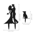 thumbnail image 2 of Wedding Cake Toppers Funny Decorations Bride Bridegroom Black, 2 of 8