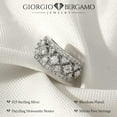 thumbnail image 3 of 2.40 CTTW Moissanite Openwork Band Ring in 925 Sterling Silver, Giorgio Bergamo Size 7, 3 of 6