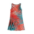 thumbnail image 5 of YOUYEDIAN Hawaiian Toddler Dress Crewneck Sleeveless Sun Dresses 2026 Summer Beach Palm Tree Printed Dress Cute Plain Midi Dress,Orange 5-6 Years, 5 of 6
