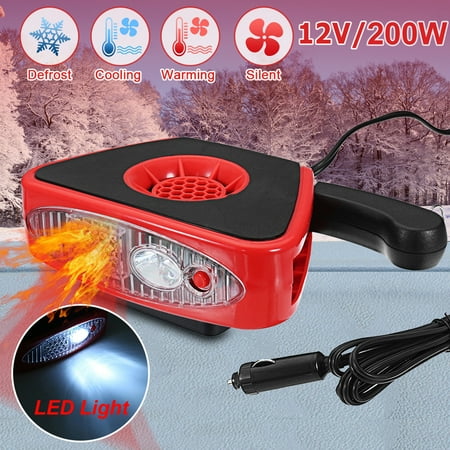 2 in 1 12V 200W Auto Car Heater Cooler Dryer Fan Portable Defroster Demister Warmer Efficient Heat Dissipation Design
