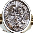 thumbnail image 4 of 925 Sterling Silver Virgin Mary Madonna Jesus Christ Cross Ring TA511 US Size 12, 4 of 15