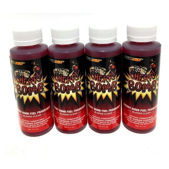 Power Plus Lubricants-4 PACK CHERRY Fuel Fragrance for Car, Motorcycle, ATV, IMCA - 4 fl oz