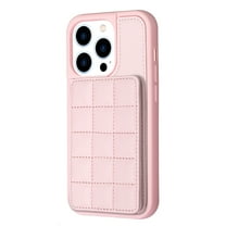 Dteck for Apple iPhone 14 Plus Card Holder Back Case with Pockets, Premium PU Leather ID Cash Credit Slots Magnetic Kickstand Flip Folio Slim Hard Protective Cover, pink