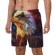 thumbnail image 1 of Balery Geometric American Bald Eagle Bañador para hombre, shorts de playa de secado rápido con entrepierna y forro de compresión-Small, 1 of 6