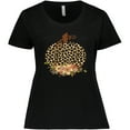 thumbnail image 3 of Inktastic Cheetah Print Pumpkin Women's Plus Size T-Shirt, 3 of 5