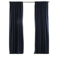 thumbnail image 5 of 3S BROTHERS Solid Linen Look Curtains Drapes Home Decorative Set of 2 Panels Linen Window Curtains Hanging Back Tap & Rod Pocket Nursery Room Bedroom Office - Navy Blue 52"x63" Each, 5 of 7
