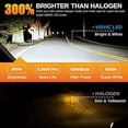 thumbnail image 2 of For 2006 2007 2008 2009 2010 Hummer H3 Headlight Bulbs, 9008/H13 + 9005 Fog, 2 of 5