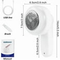 thumbnail image 2 of Huryfox Fabric Shaver Lint Remover- Rechargeable Fabric Defuzzer for Clothes Sweater Shavers, 2 of 7