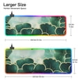 thumbnail image 3 of Green Clover Organic Material Wind RGB Gaming Mouse Pad Large Keyboard Mat Rubber Base 13 Light Modes, 3 of 6