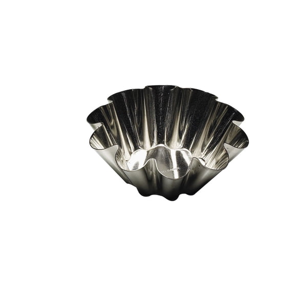 Molde para Brioche Gobel Acero Estaño Estriado 7 cm Fondo Plano