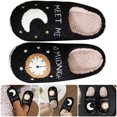thumbnail image 4 of WDOplteas Pantuflas invierno Meet Me At Midnight para mujeres y hombres (negro 36-37 talla 35-36 pies), 4 of 9