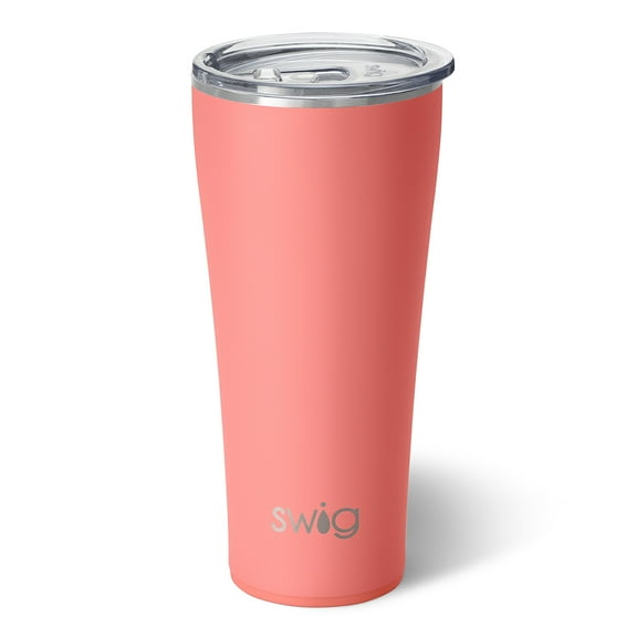 Swig Life 32oz Tumbler | Insulated Stainless Steel Travel Tumbler | Coral