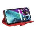 thumbnail image 2 of Compatible Motorola Edge S30 Case, Leather Wallet Case Stand View Magnetic Clasp Book Flip Folio Phone Cover - Red, 2 of 5