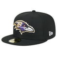 thumbnail image 3 of Men's New Era Black Baltimore Ravens  Main Patch 59FIFTY Fitted Hat, 3 of 6