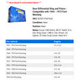 thumbnail image 2 of Rear Differential Ring and Pinion - Compatible with 1964 - 1973 Ford Mustang 1965 1966 1967 1968 1969 1970 1971 1972, 2 of 2